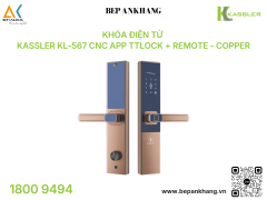 Khóa điện tử Kassler KL-567 CNC App TTlock + Remote - Copper